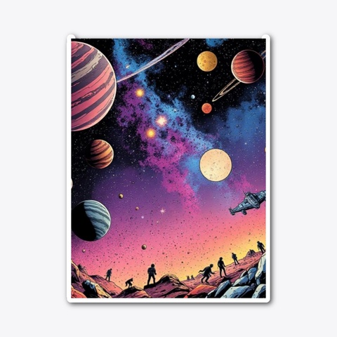 Cool Comic Alien Scene! Standard T-Shirt Front