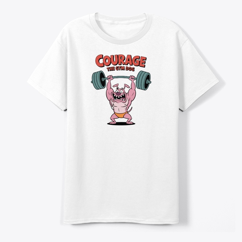 Courage The Gym Dog –Typography Design
