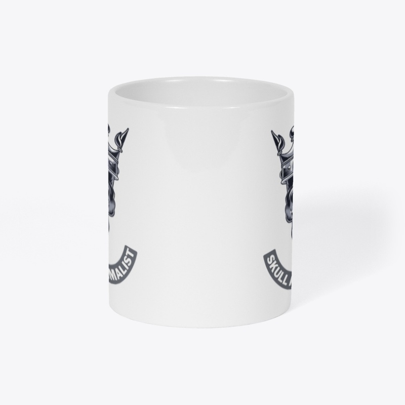 B & White Skull King Minimalist T-Shirt