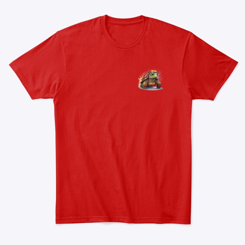 Racing Turtle with Helmet Art