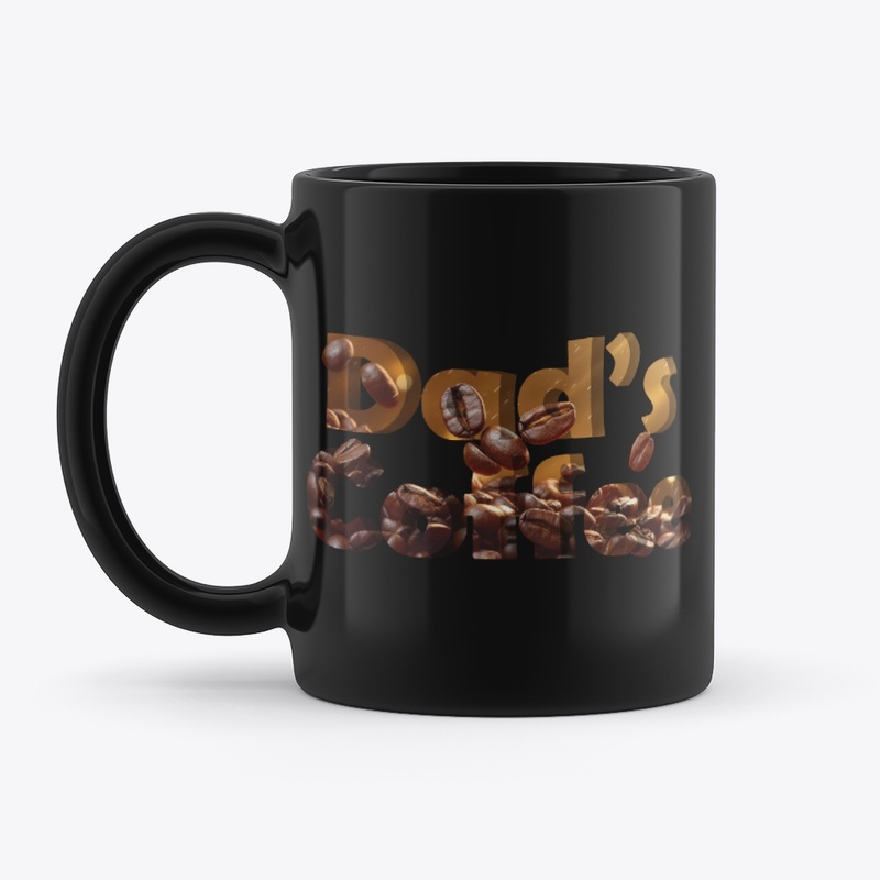 Dad's Coffee 3D Typography 