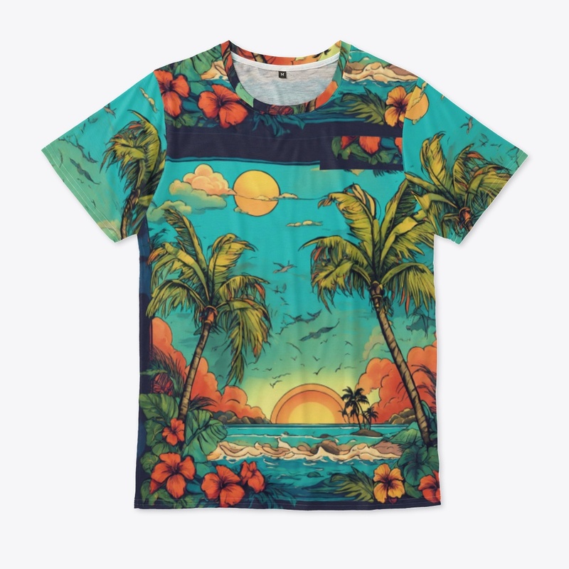 " Seaside Print T-Shirt!"