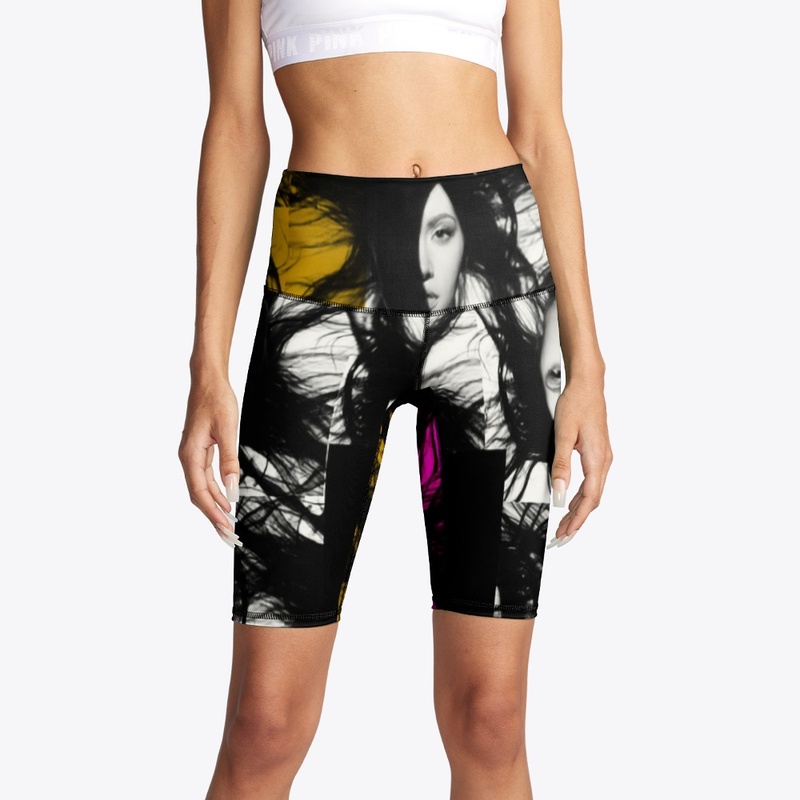 Woman Pink Yellow Pattern 
