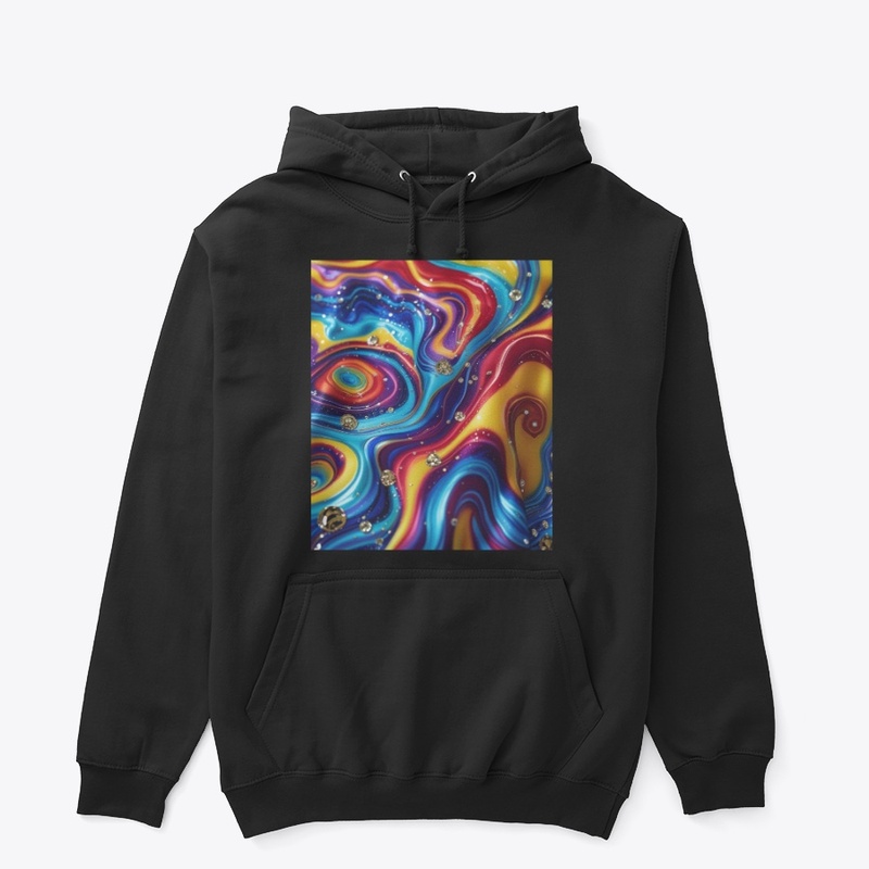 Colorful Vortex with Diamonds Design 