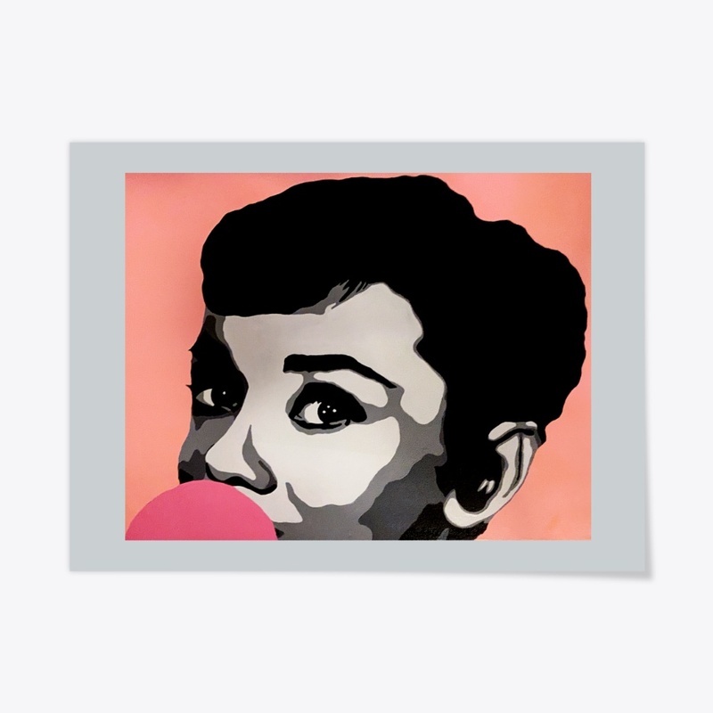 Audrey Hepburn Eyes Landscape