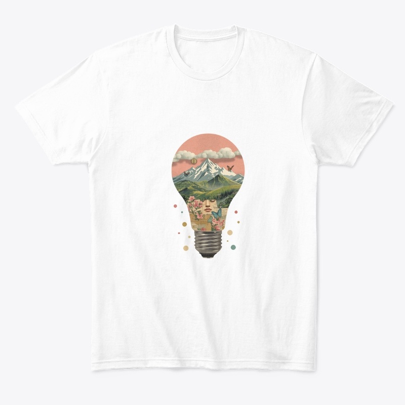 Surreal Mountain Landscape Lightbulb