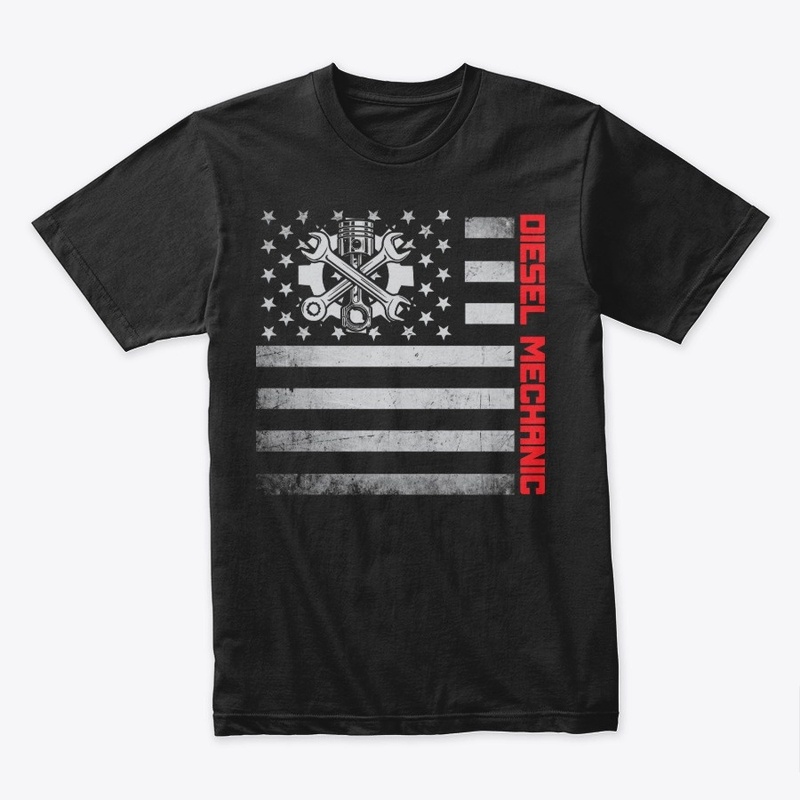 Diesel Mechanic US Flag