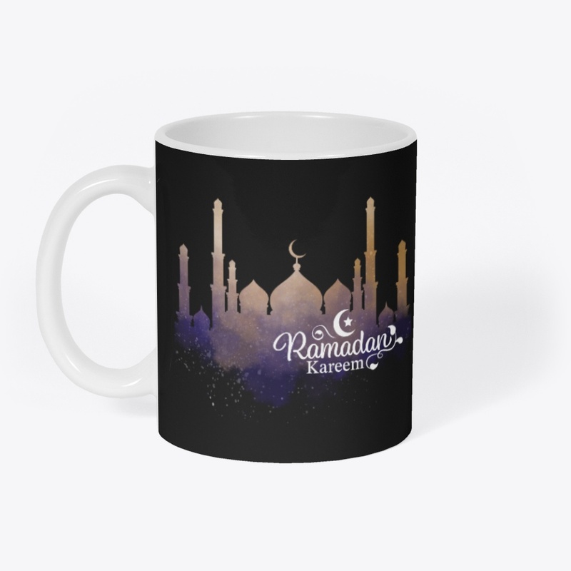Ramadan Kareem Watercolor Mosque Art