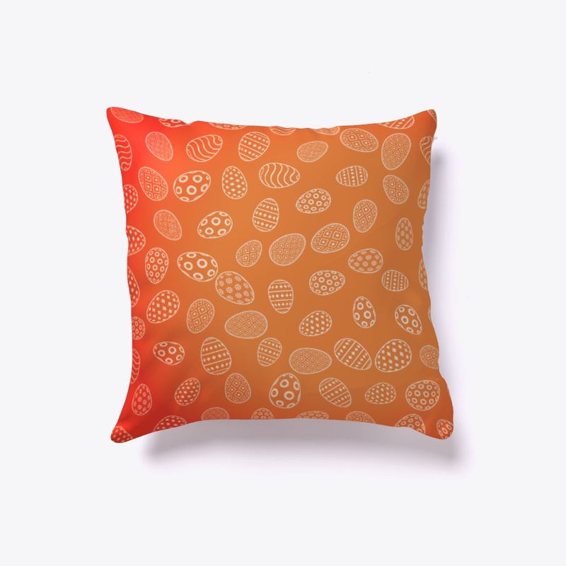 Orange Easter Eggs Pattern