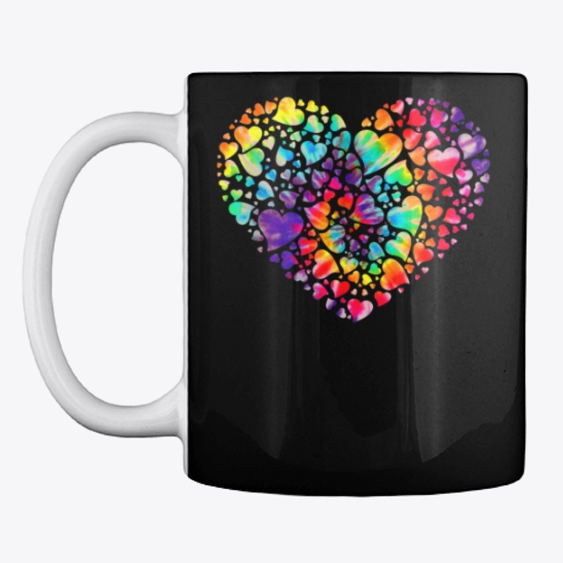Colorful Tye Dye Die Tie Heart