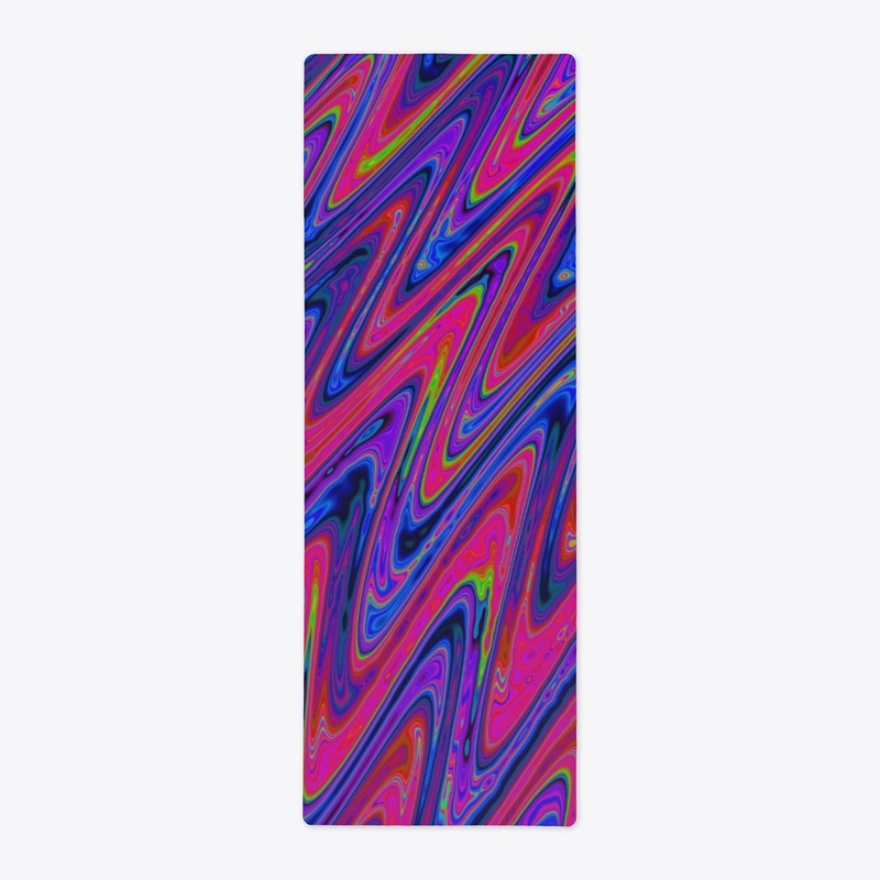 Vibrant Neon Abstract Wavy Pattern