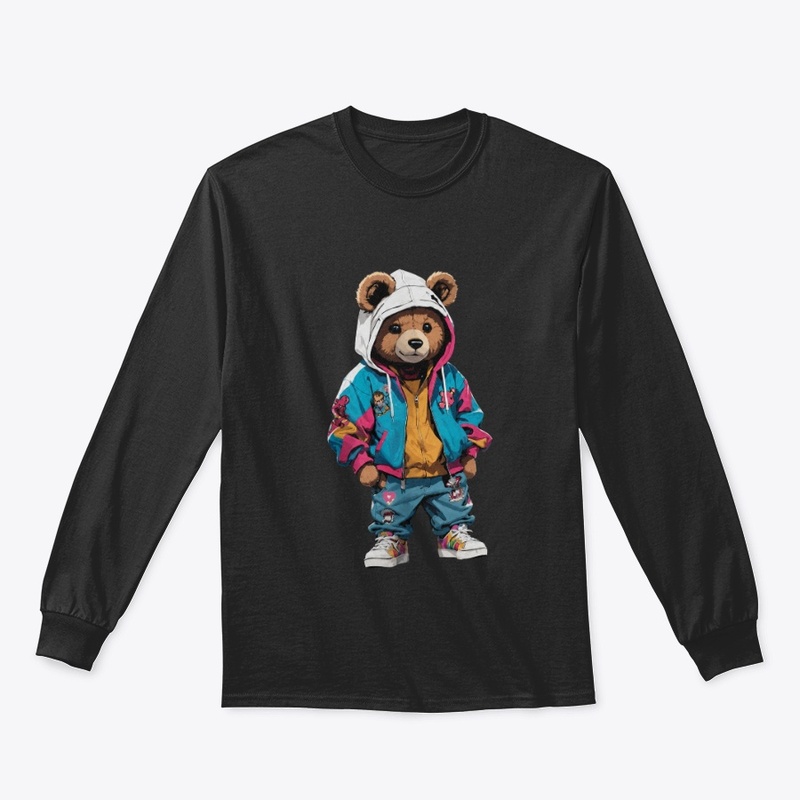 Cute Streetwear Teddy Bear Graphic