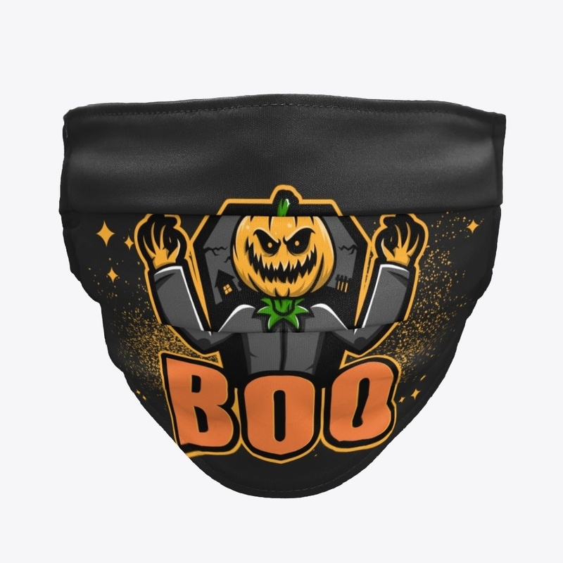 Halloween Face Mask (Pumpkin Man #3d)