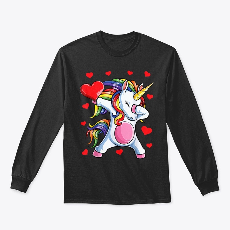 Dabbing Unicorn Valentines Day