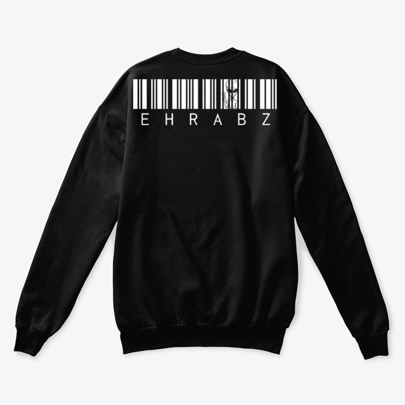 White Barcode Crewneck
