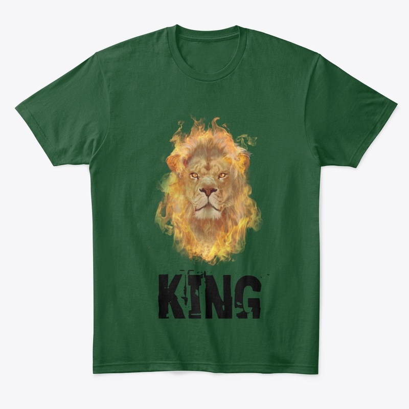 T-shirt with a lion drawing online shop