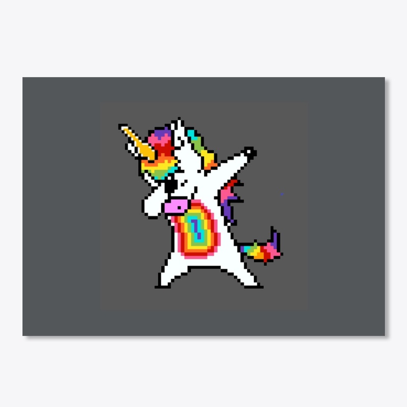 Pixel Dabbin Unicorn