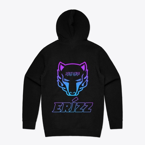 Erizz New Design Stencil Hoodie Black T-Shirt Back