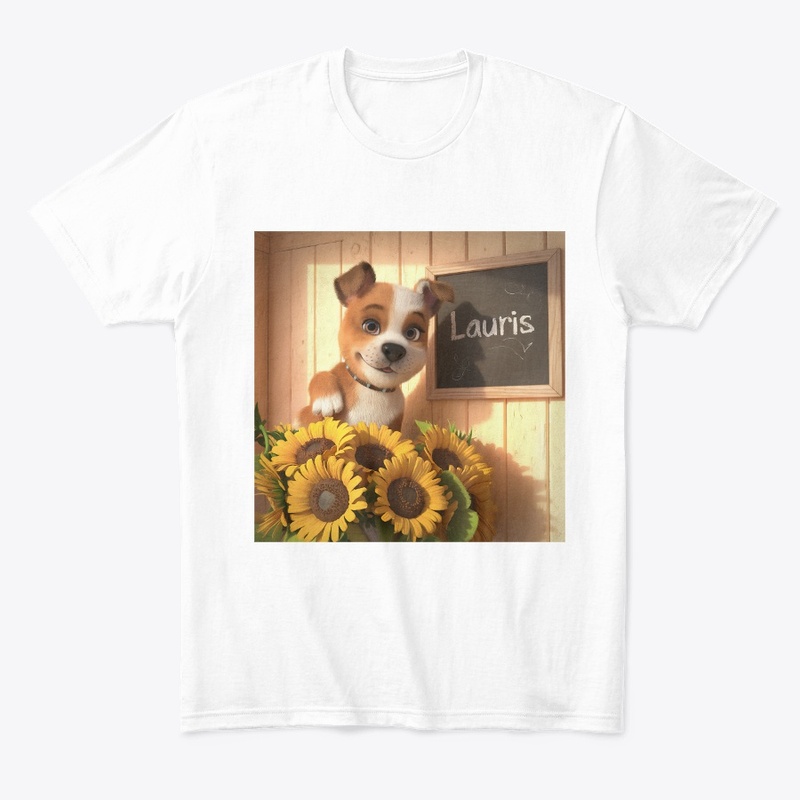 PETWA - Smiling puppy on sunflowers
