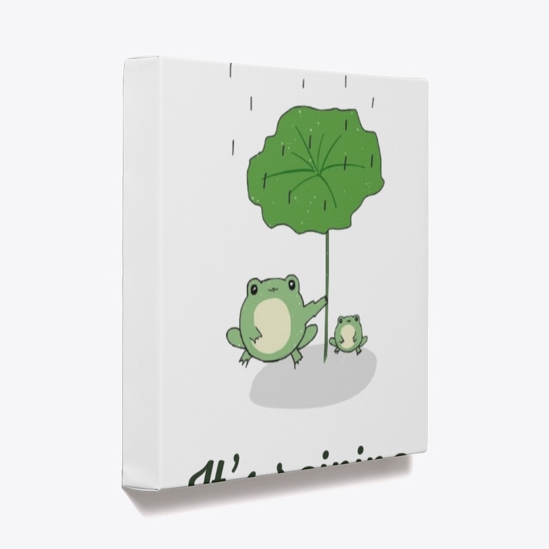 It's raining frog cartoon 