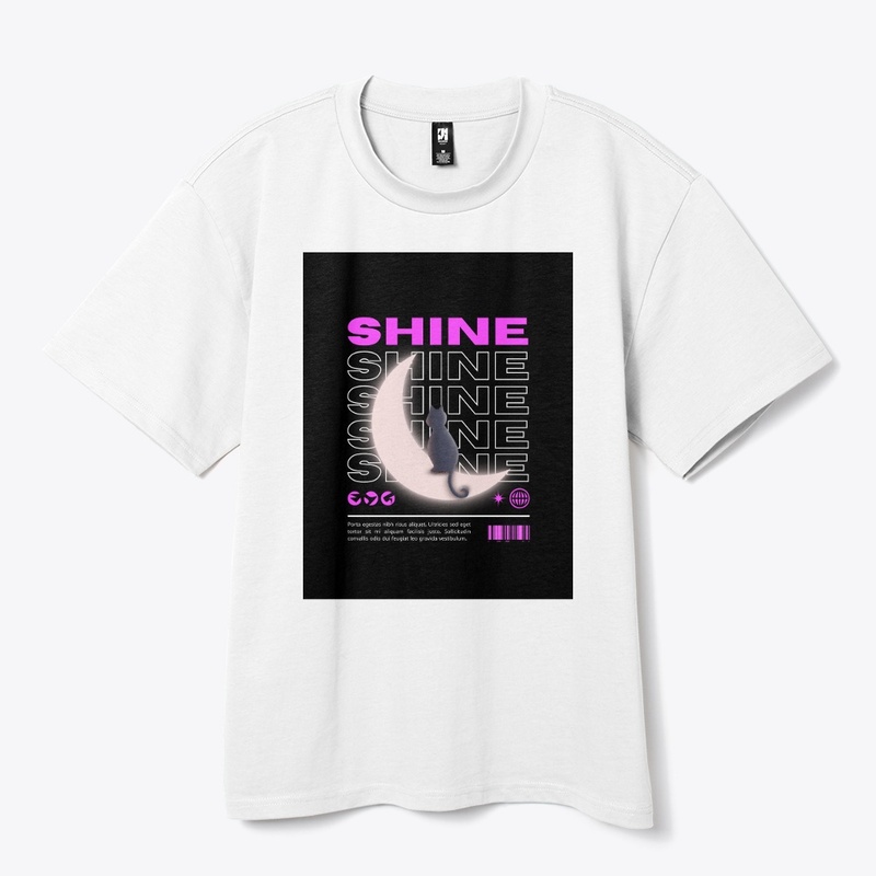 Moonlight Cat: Shine Graphic T-Shirt"