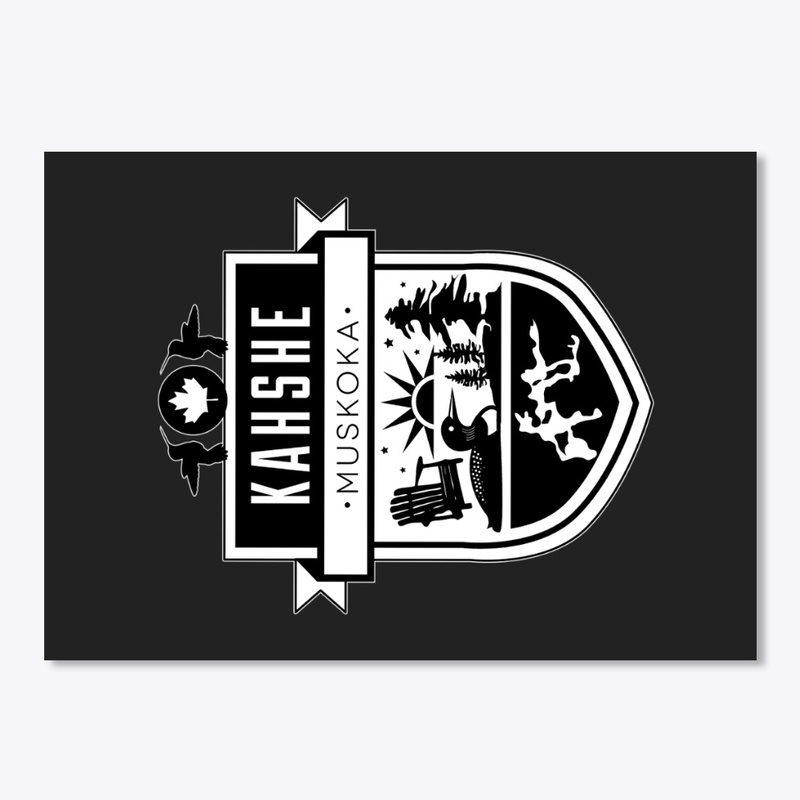 Kahshe Crest - White and Black