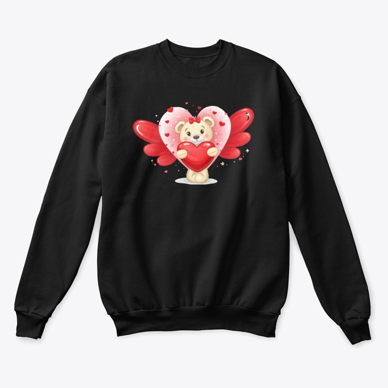 Cute Red Wing Teddy Bear Valentine Shirt
