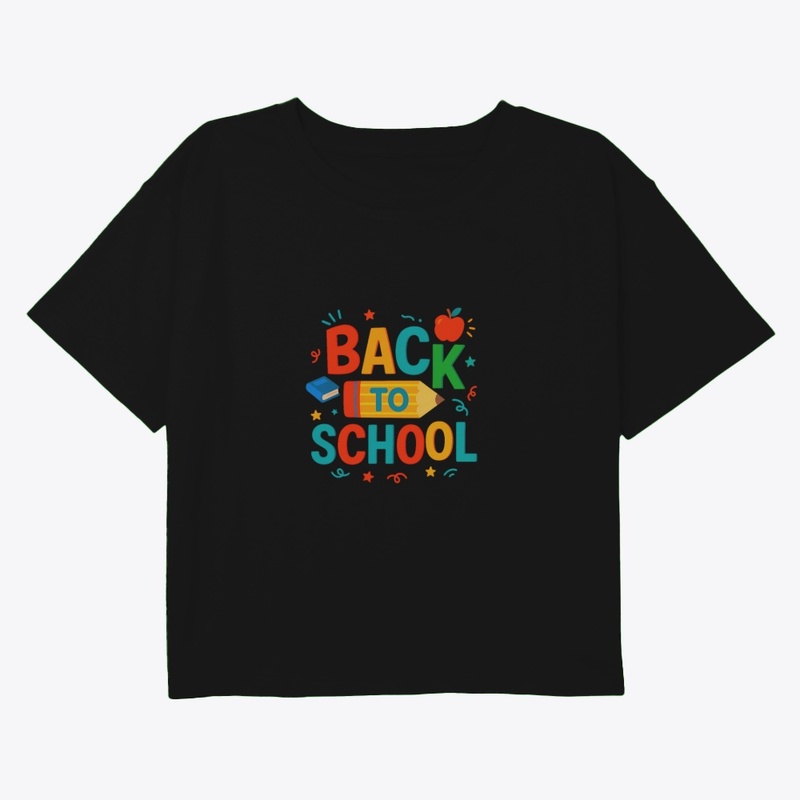 Back to School" Colorful Pencil & Apple 
