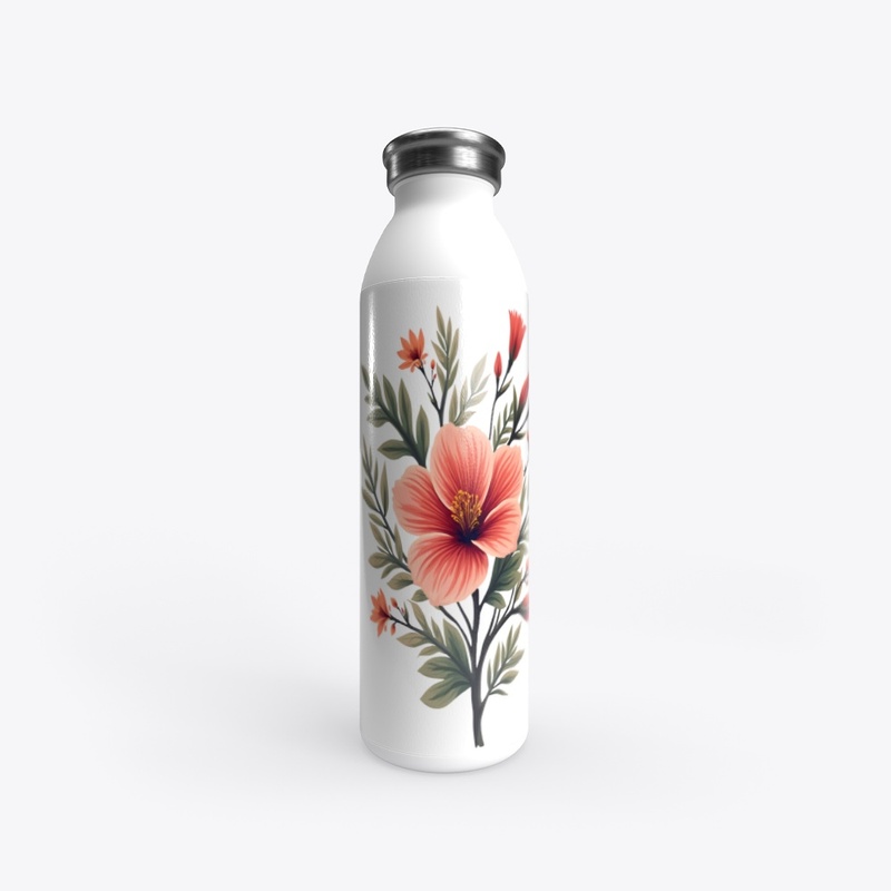 Blooming Grace Elegant Coral Floral 