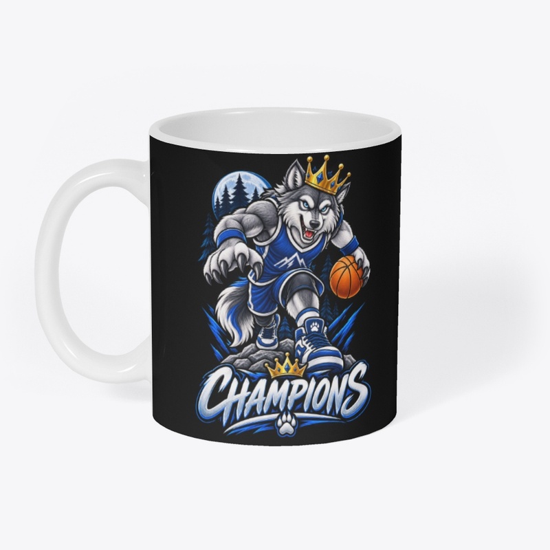 Champions Fierce Wolf Basketball Mascot 