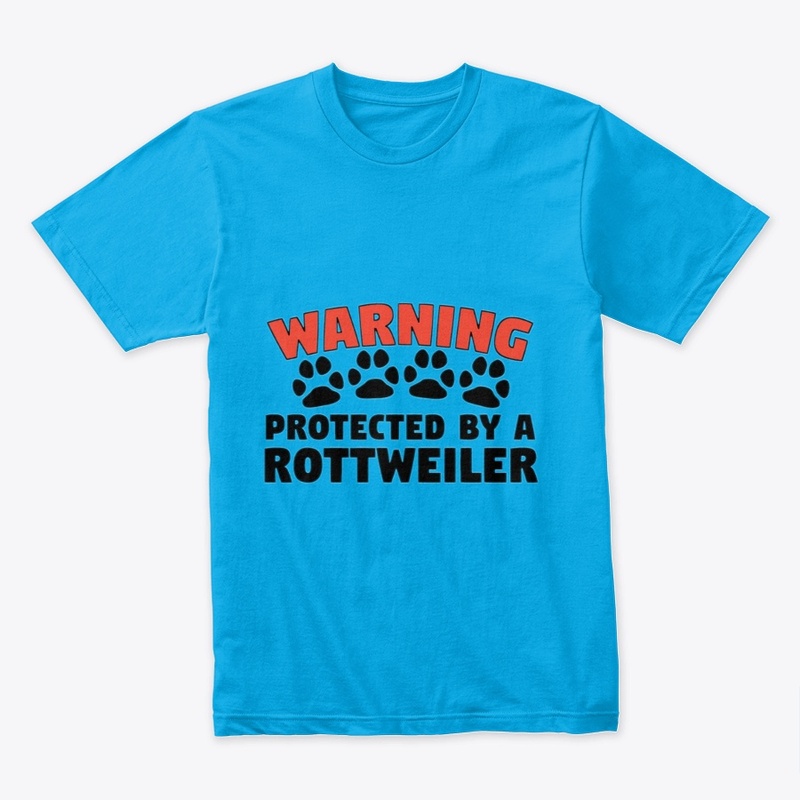 Warning protected by a Rottweiler