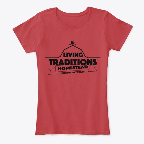 Lth Women's Tee (Black Logo) Classic Red T-Shirt Front