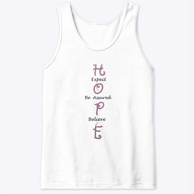 Hope Word Art in Shades of Pink