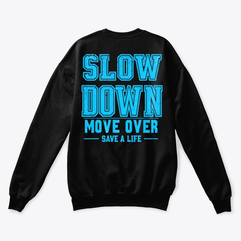 Move Over Safety – Blue Impact Text