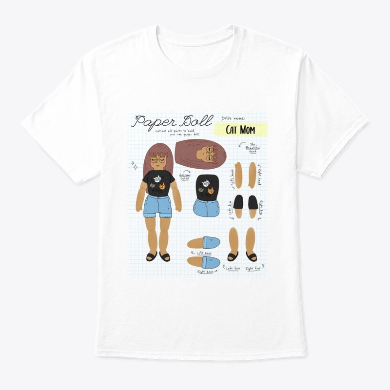 Cat Mom Paper Doll Design 2 | Cat Tee