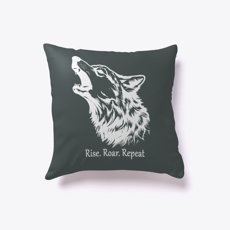 Alpha Howling Wolf Quote Pillow