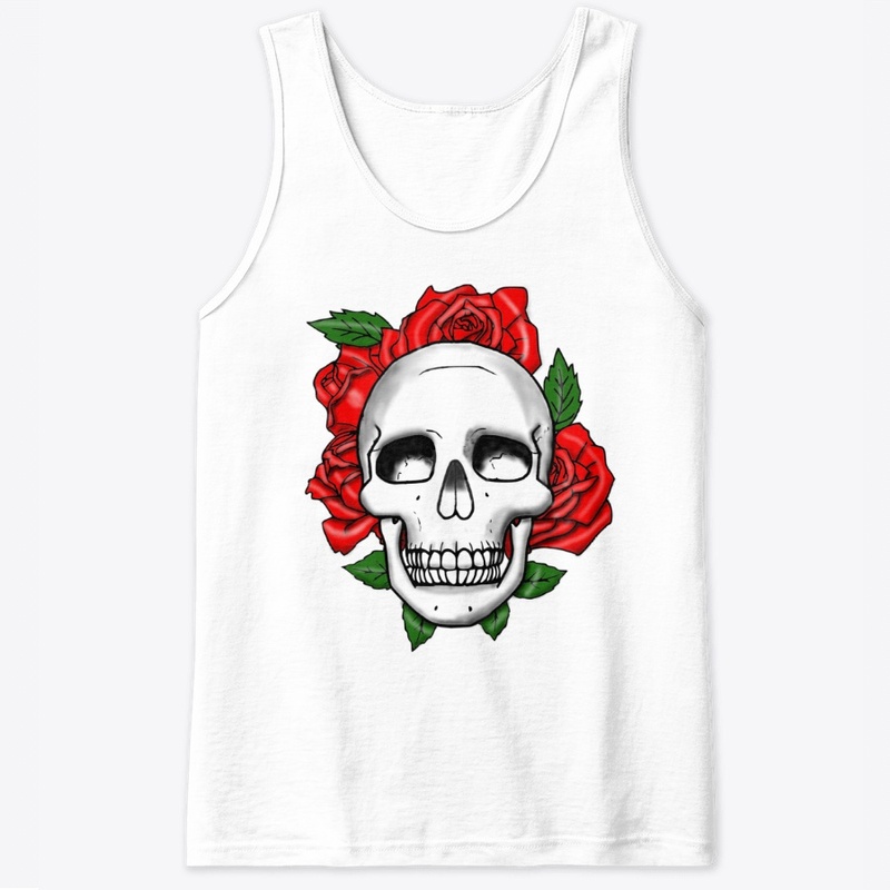 SKULL WITH ROSES