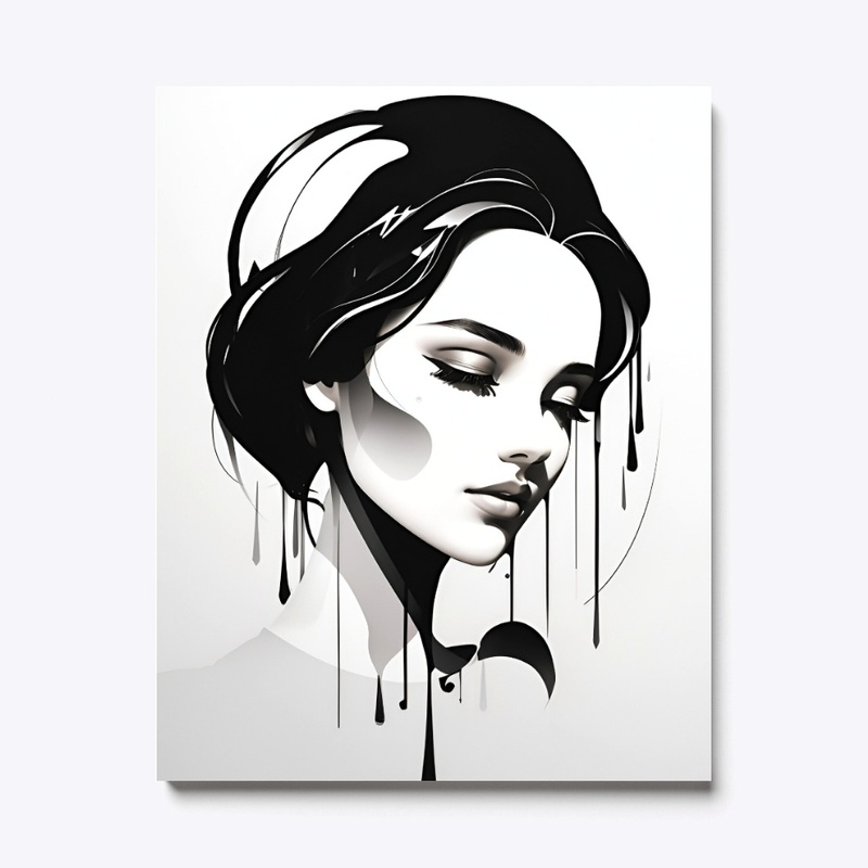 Minimalist Women Art In B/W