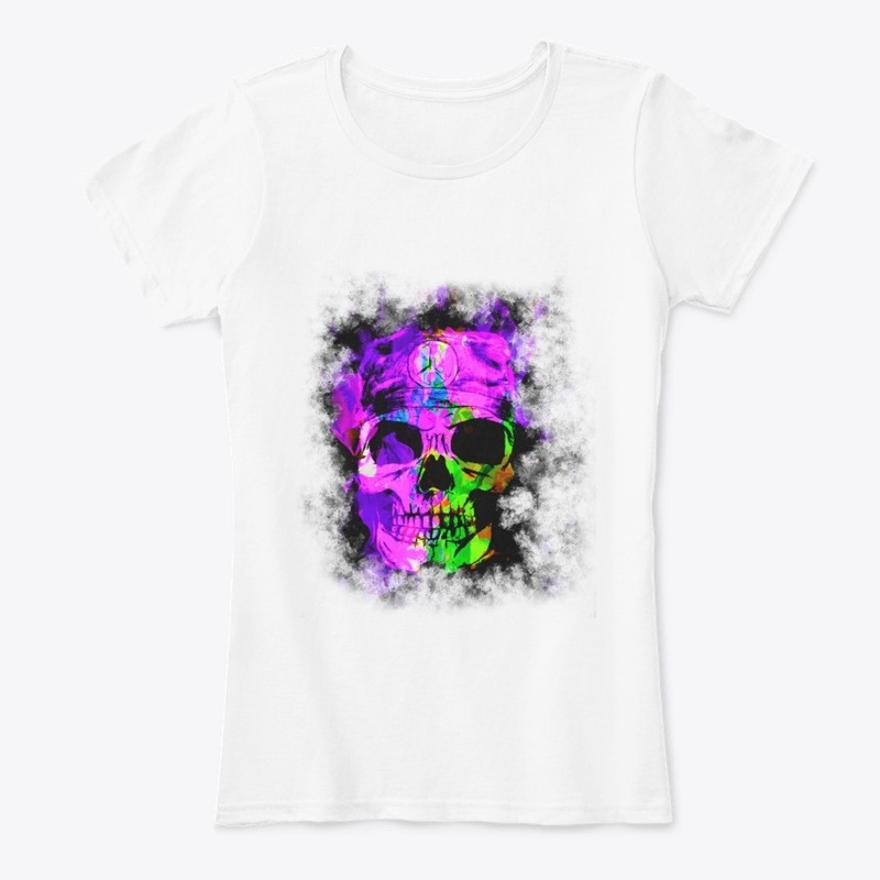 Skull and peace purpple