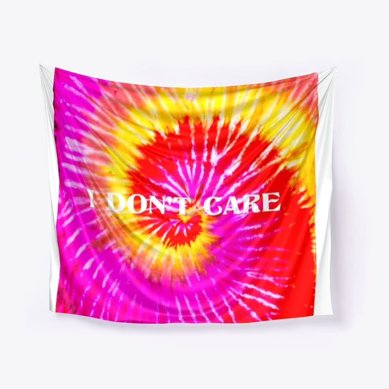 "I don't care" wall tapestry