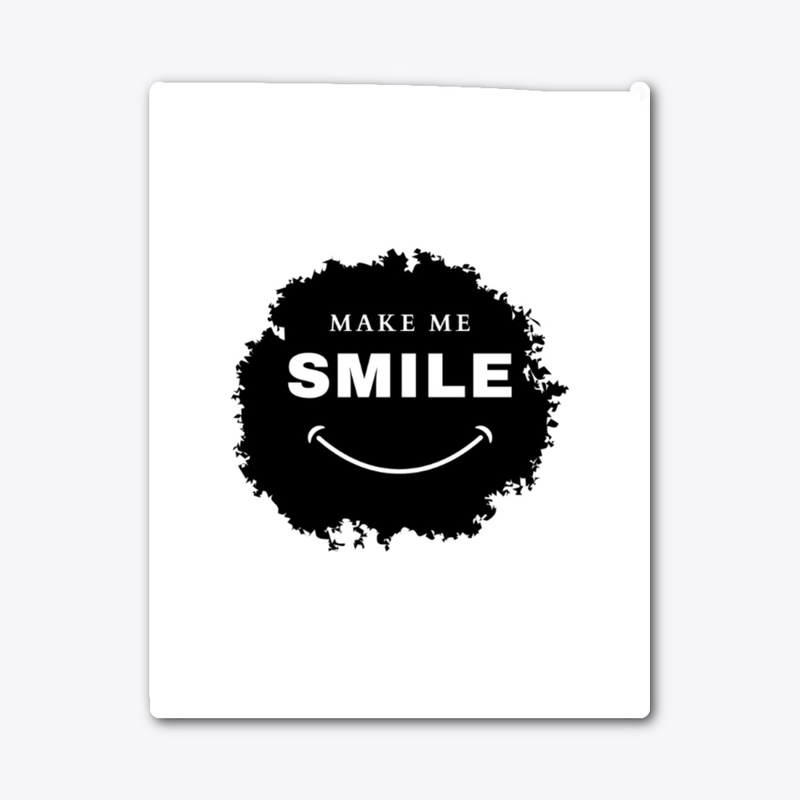 Black Simple Make Me Smile T Shirt