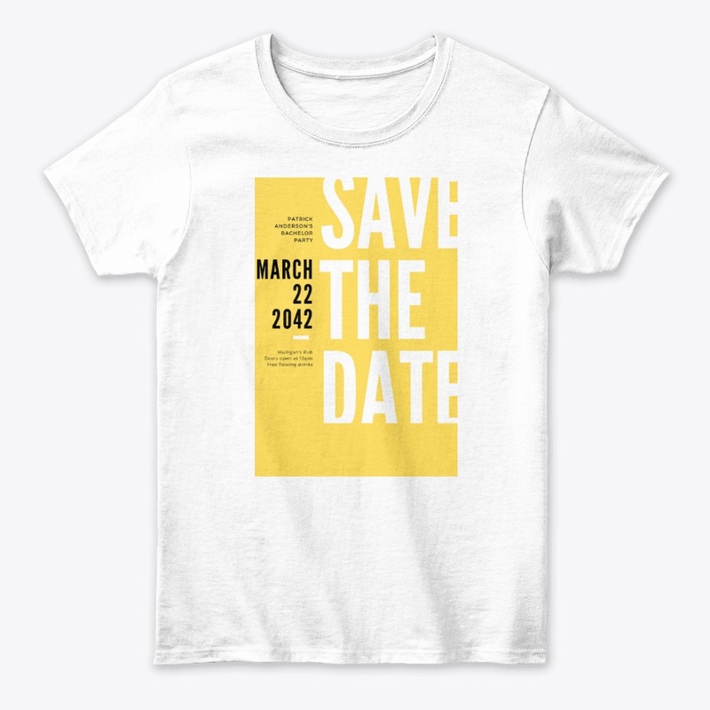 save the date premium t-shirt design