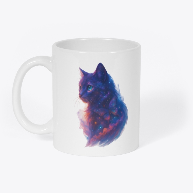 Galaxy Cat Space Art T-Shirt