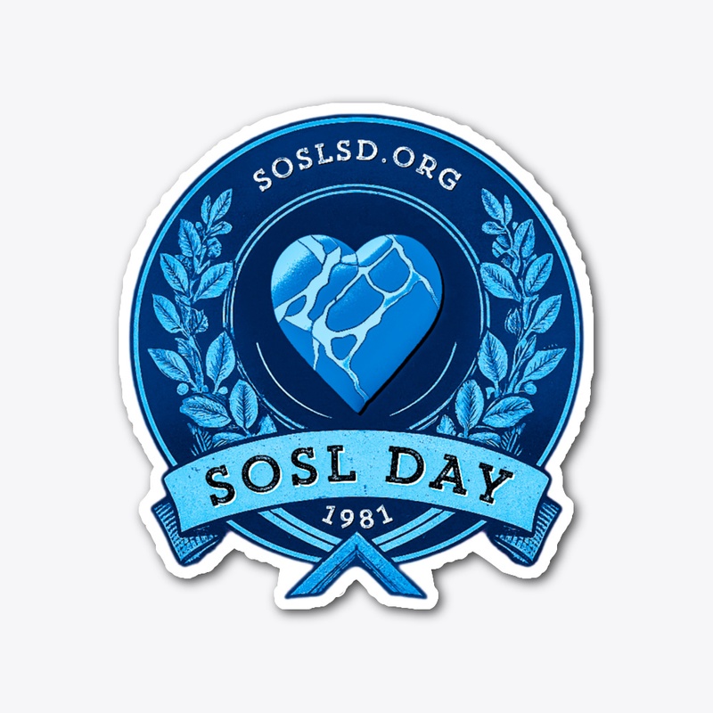 SOSL day V1 sticker in pottery blue