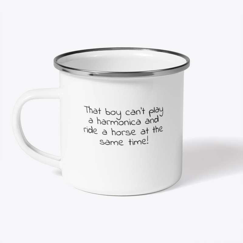 Can T Play a Harmonica - Camping mug