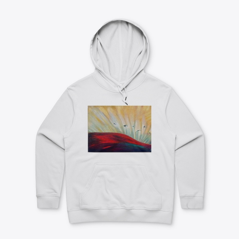 A bird swimming in the sky