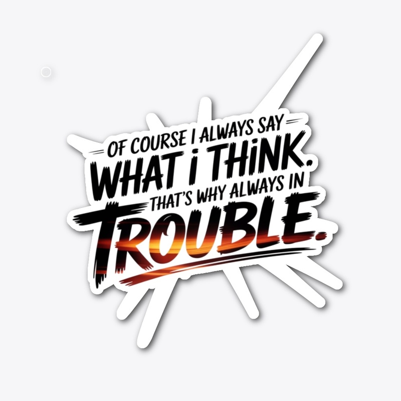 I always say what I think