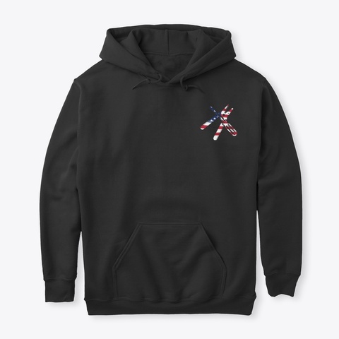Electrician Us Flag Shirt Black Kaos Front