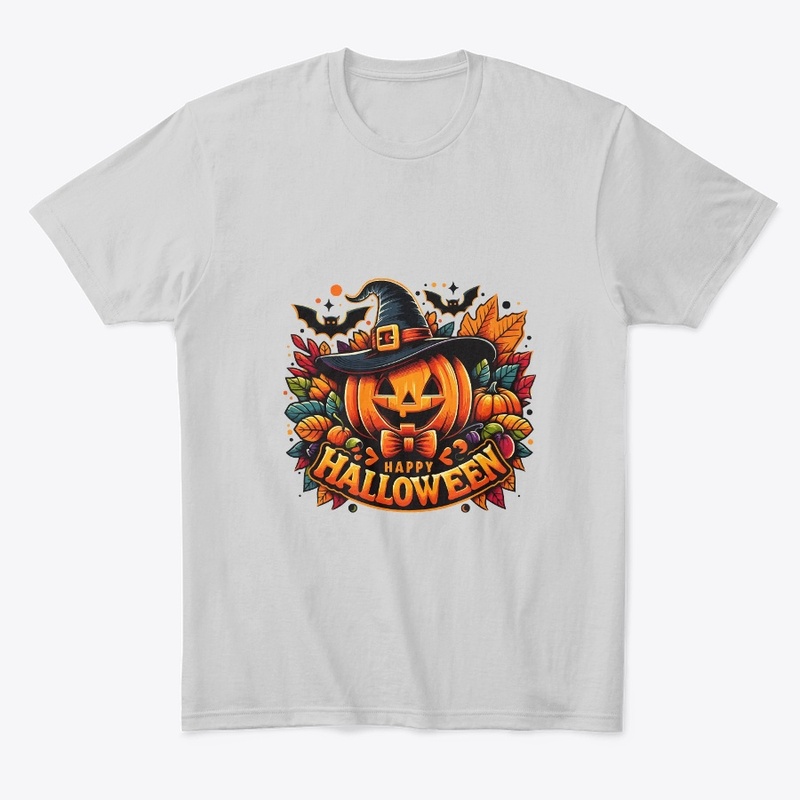 Halloween Pumpkin and Flowers T-Shirt