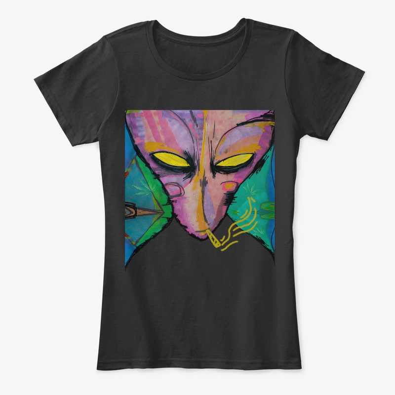 Smoking Alien T-shirt 